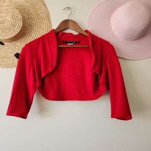 Laura Byrnes 2016 Red cropped Jacket